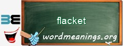 WordMeaning blackboard for flacket